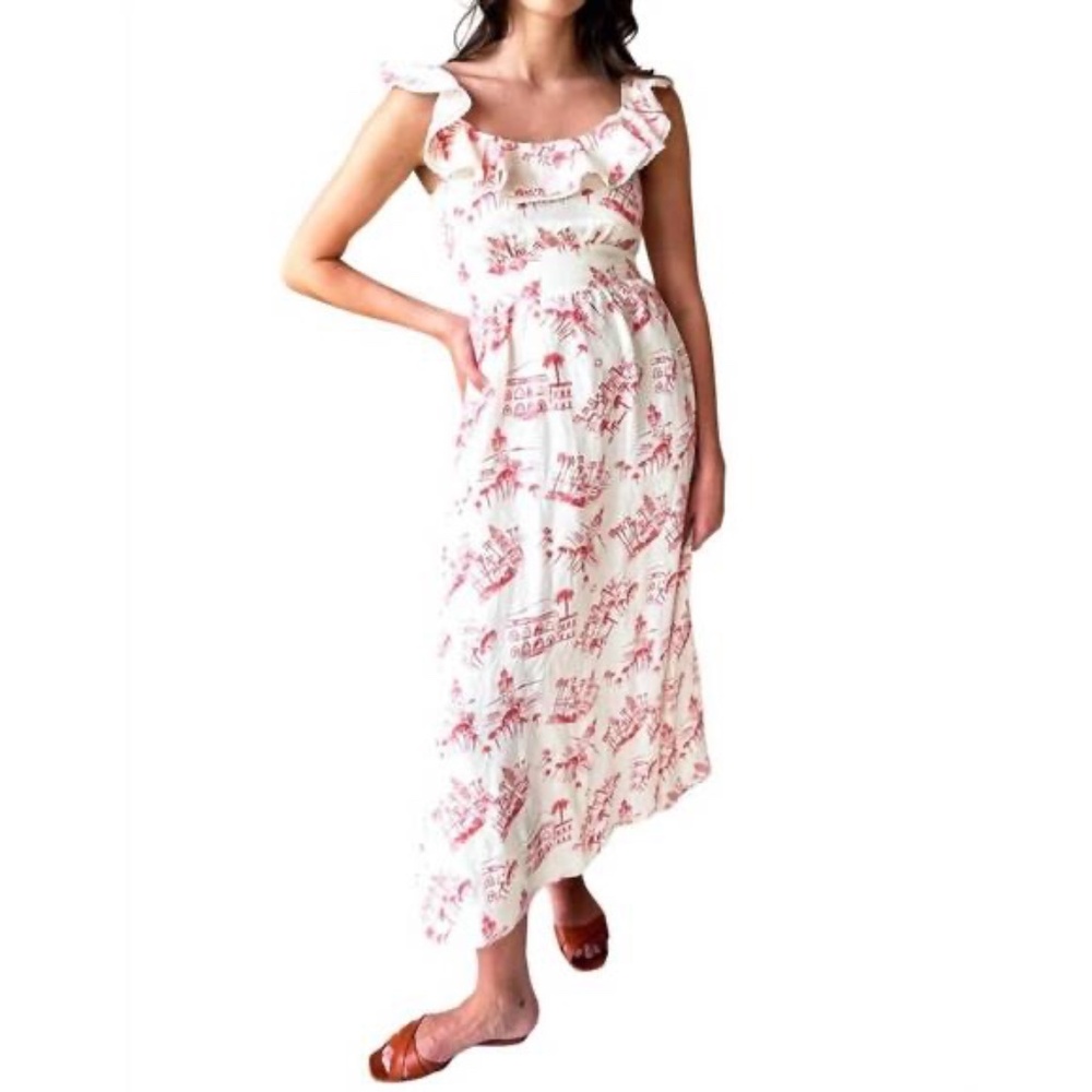 EMERSON FRY St. Jean Dress Postcard Linen NWOT Anthropologie - Picture 5 of 5